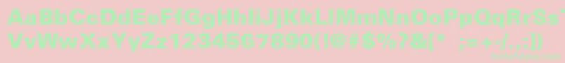 NebulaHeavy Font – Green Fonts on Pink Background