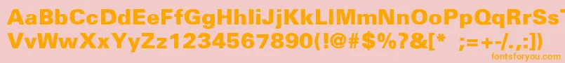 NebulaHeavy Font – Orange Fonts on Pink Background