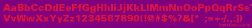 NebulaHeavy Font – Red Fonts on Purple Background