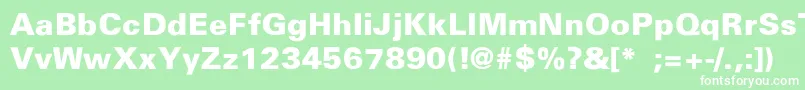 NebulaHeavy Font – White Fonts on Green Background