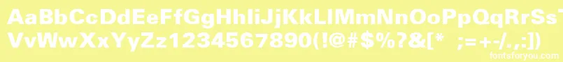 NebulaHeavy Font – White Fonts on Yellow Background