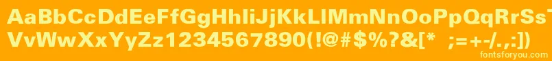 NebulaHeavy Font – Yellow Fonts on Orange Background