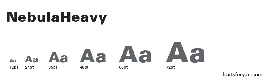 Размеры шрифта NebulaHeavy