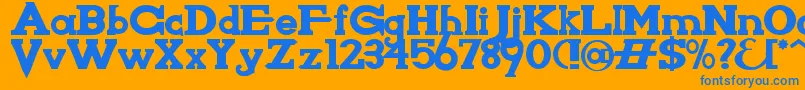 KnightsWhoSayNi Font – Blue Fonts on Orange Background