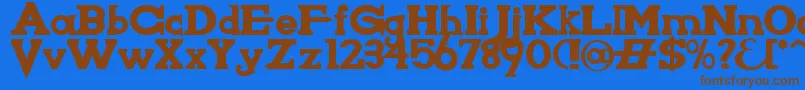 KnightsWhoSayNi Font – Brown Fonts on Blue Background