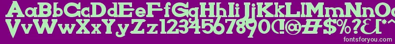 KnightsWhoSayNi Font – Green Fonts on Purple Background