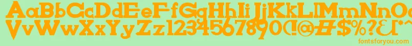 KnightsWhoSayNi Font – Orange Fonts on Green Background