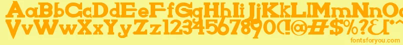 KnightsWhoSayNi Font – Orange Fonts on Yellow Background