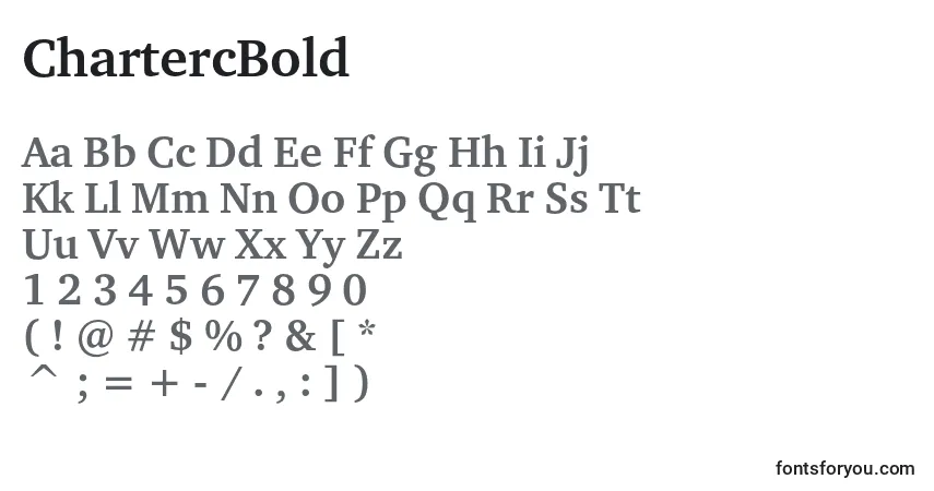 Шрифт ChartercBold – алфавит, цифры, специальные символы