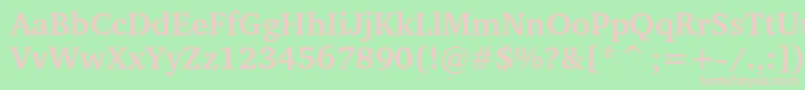 ChartercBold Font – Pink Fonts on Green Background