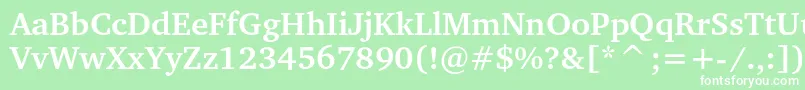 ChartercBold Font – White Fonts on Green Background