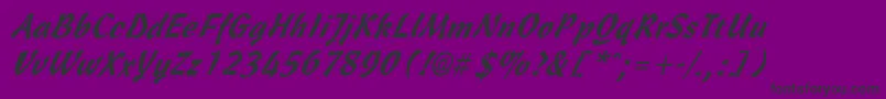 CassiaItalic Font – Black Fonts on Purple Background