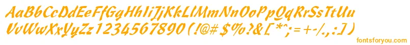 CassiaItalic-Schriftart – Orangefarbene Schriften