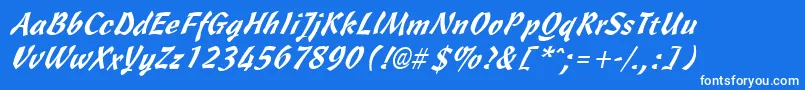 More about CassiaItalic Font CassiaItalic Font – White Fonts on Blue Background