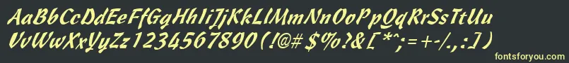 More about CassiaItalic Font CassiaItalic Font – Yellow Fonts on Black Background