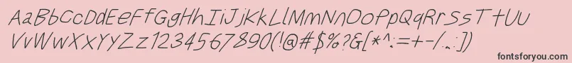 Justbreatheobl7 Font – Black Fonts on Pink Background