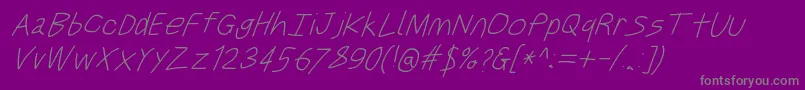 Justbreatheobl7 Font – Gray Fonts on Purple Background