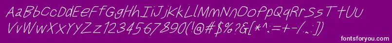 Justbreatheobl7 Font – White Fonts on Purple Background