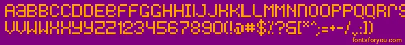 Freon Font – Orange Fonts on Purple Background