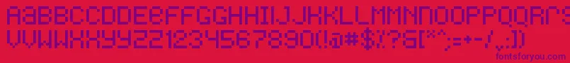 Freon Font – Purple Fonts on Red Background