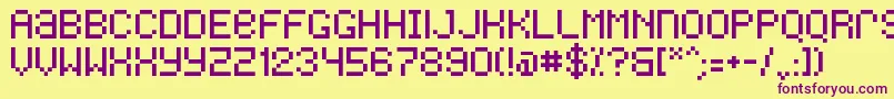 Freon Font – Purple Fonts on Yellow Background