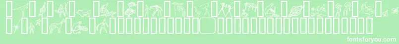 Aboro ffy Font – White Fonts on Green Background