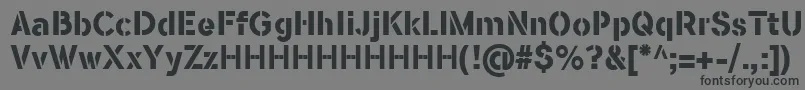 Шрифт FlamanteStencilBoldFfp – чёрные шрифты на сером фоне
