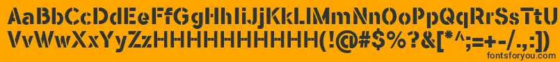 FlamanteStencilBoldFfp Font – Black Fonts on Orange Background