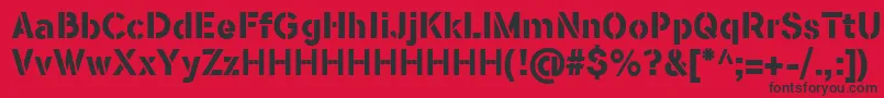 FlamanteStencilBoldFfp Font – Black Fonts on Red Background