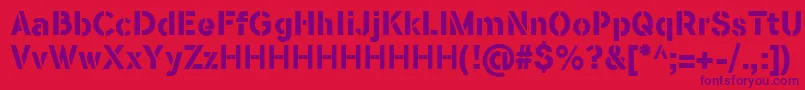 FlamanteStencilBoldFfp Font – Purple Fonts on Red Background