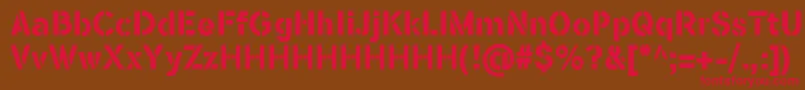FlamanteStencilBoldFfp Font – Red Fonts on Brown Background