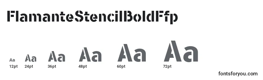 Размеры шрифта FlamanteStencilBoldFfp