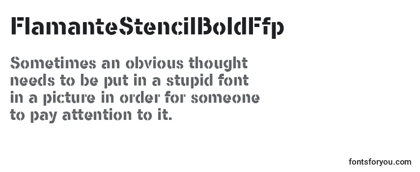 Review of the FlamanteStencilBoldFfp Font