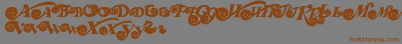 Rdhoney ffy-Schriftart – Braune Schriften auf grauem Hintergrund
