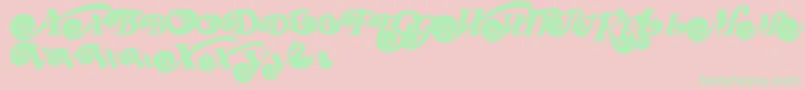 Rdhoney ffy Font – Green Fonts on Pink Background