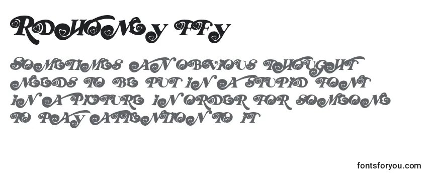 Überblick über die Schriftart Rdhoney ffy