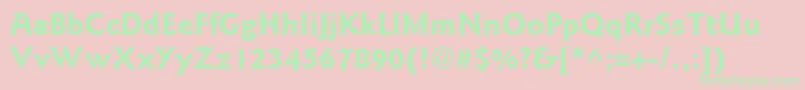 ItcGoudySansLtBold Font – Green Fonts on Pink Background