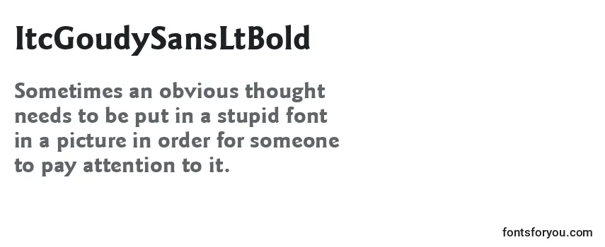 Review of the ItcGoudySansLtBold Font