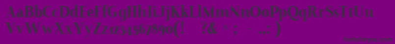 FarewellAngelinaDisplaySample Font – Black Fonts on Purple Background