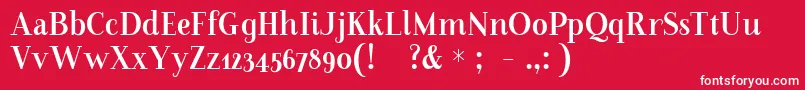 FarewellAngelinaDisplaySample Font – White Fonts on Red Background