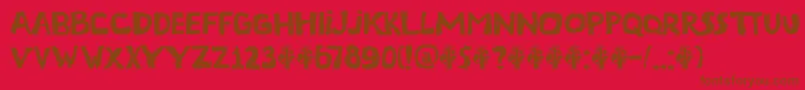 DkTerpentijn Font – Brown Fonts on Red Background