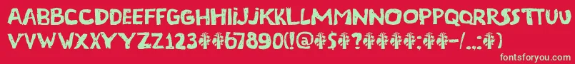 DkTerpentijn Font – Green Fonts on Red Background