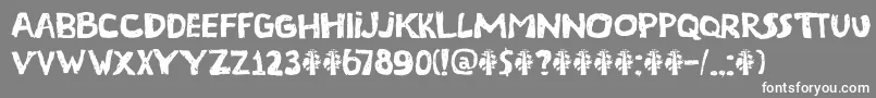 フォントDkTerpentijn – 灰色の背景に白い文字