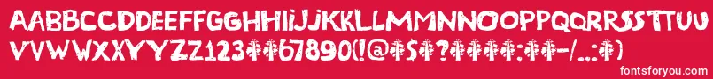 DkTerpentijn Font – White Fonts on Red Background
