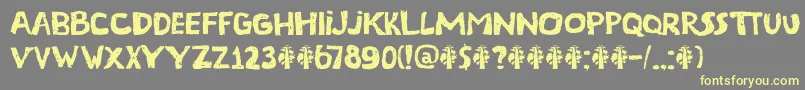 DkTerpentijn Font – Yellow Fonts on Gray Background