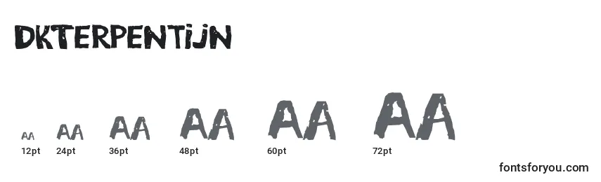 Размеры шрифта DkTerpentijn