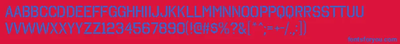 OctinStencilRg Font – Blue Fonts on Red Background