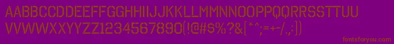 OctinStencilRg Font – Brown Fonts on Purple Background