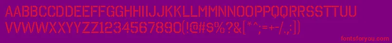 OctinStencilRg Font – Red Fonts on Purple Background