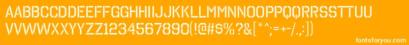 OctinStencilRg Font – White Fonts on Orange Background